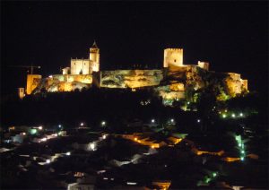 Vista nocturna del Castillo de la Mota.