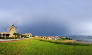 Getxo panorámica con Molino de Aixerrota